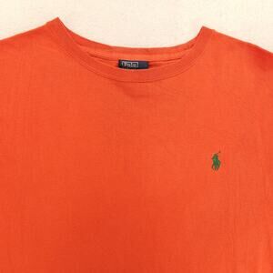 Polo By Ralph Lauren Casual Crew Neck Short Sleeve Shirt Mens Size M Orange